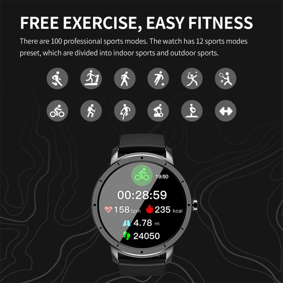 

2021 New Smart Watch Men HW21 1.32"IPS IP68 Waterproof Heart Rate Monitor Sport Modes Smartwatch Better Than Haylou Solar LS05