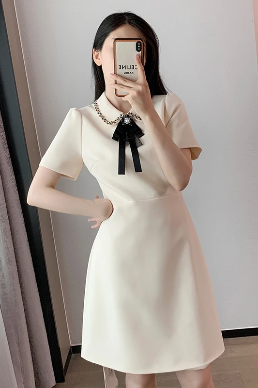 

Dress women's summer new high-end small dress high-end sense of fame a word aging