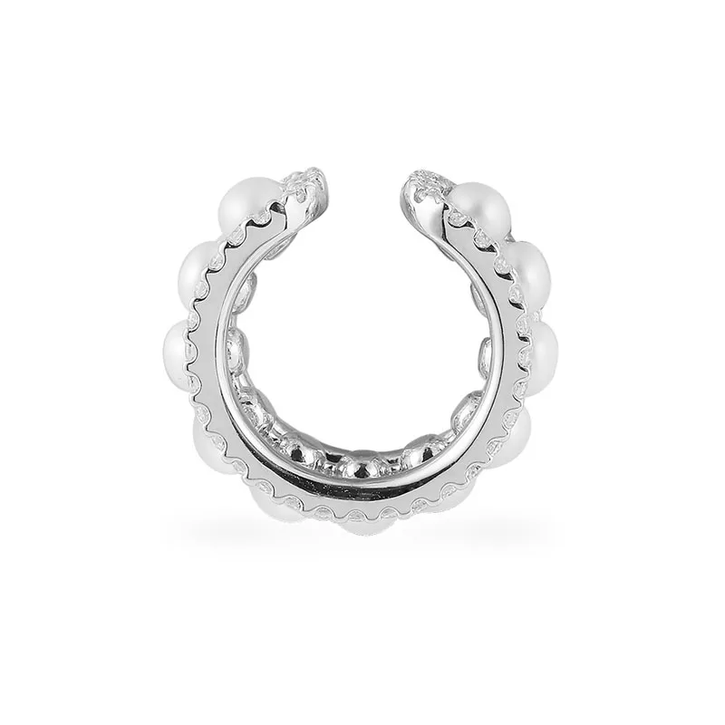 SLJELY модные серьги Клипсы из стерлингового серебра 925 пробы с маленькими белыми