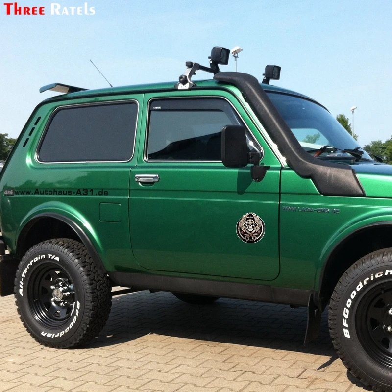 

Three ratels FTC-782# 14X14.9CM Skull Car Sticker motorcycle Decal Accessories styling for car
