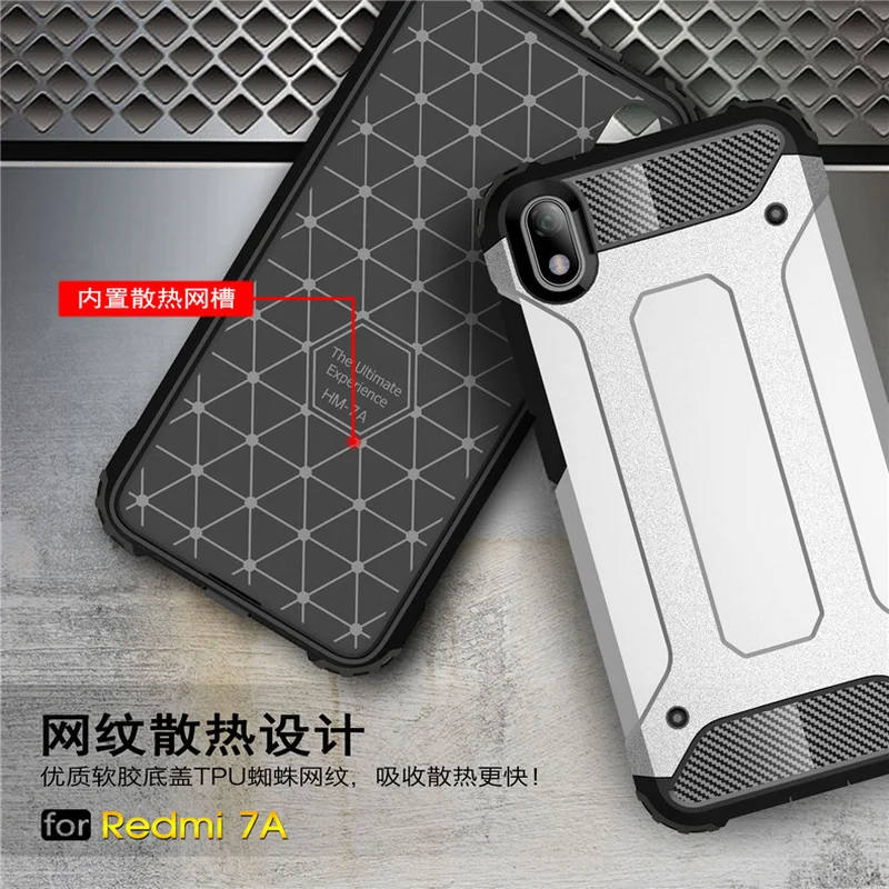 For Xiaomi CC9 A3 Lite Redmi 7A Case Shockproof Armor Rubber Hard PC Phone Bumper Back Cover CC9E for note 7 |