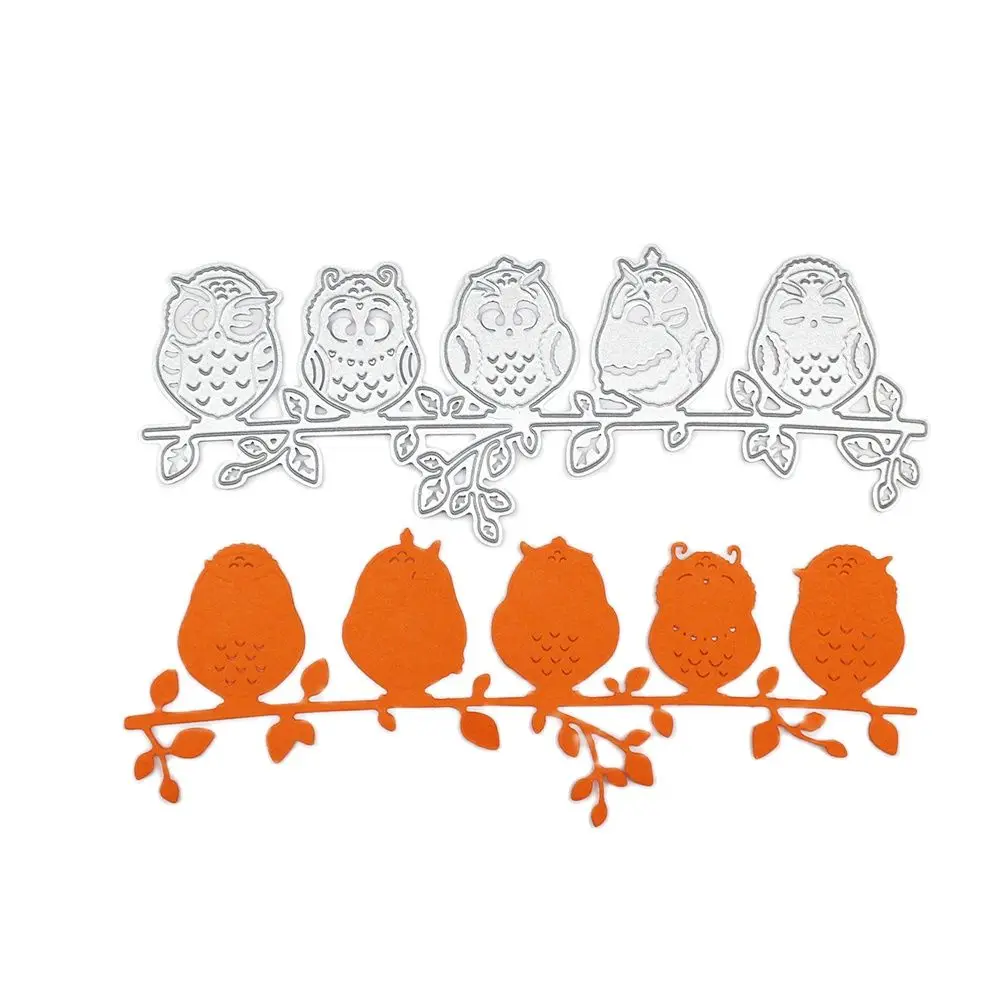 Форма для вырезания листа совы Режущий материал из углеродистой стали тиснения