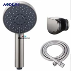 Матовый никелевый держатель для душа для ванной комнаты, 5 дюймов, 1.5 дюймов, никелевый шланг, ручная душевая головка для ванной комнаты