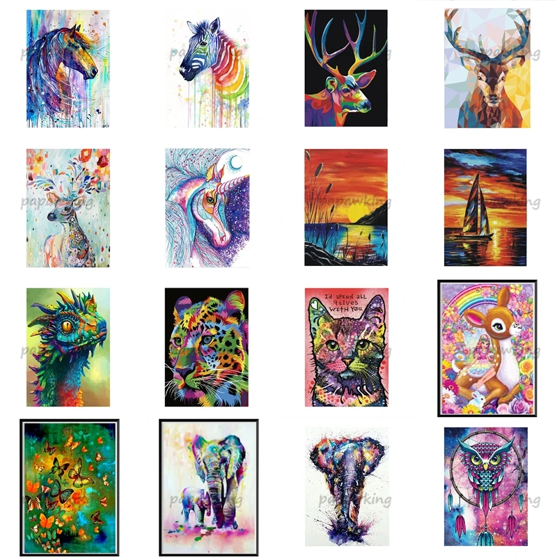 

Animal Series 5D Diy Diamond Painting Toolkit Full Square Round Drill Art Mosaic Diamond Embroidery Kit Home Decor New Year Gift