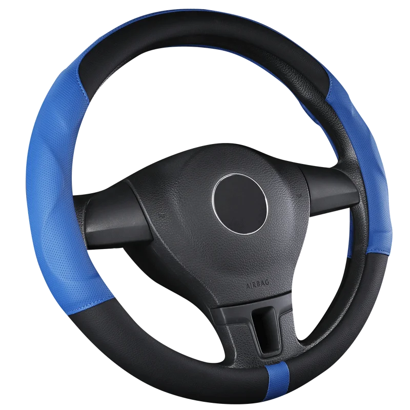

Universal Car PU Leather Steering-Wheel Covers Anti-slip Skidproof Durable 38CM/15" Dynamic Fibre Handmade Steering Wheel Cover