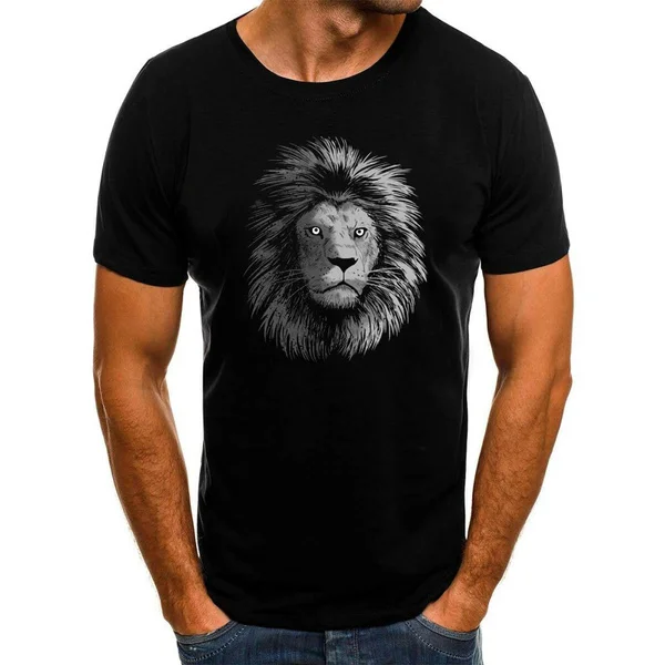 

shadow lion Man T Shirt Men Short Sleeve T-shirt Summer New Style Tops Tees
