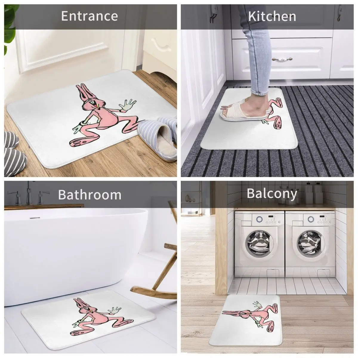 Розовый коврик для ног ванной из полиэстера впитывающий вход кухня спальня