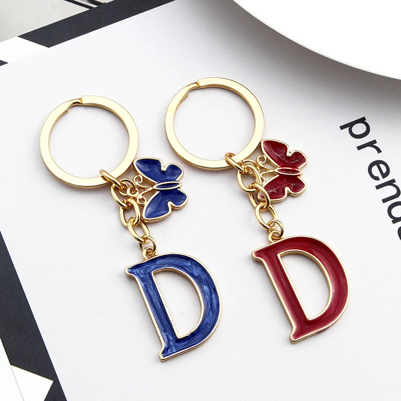

Автомобильный брелок с буквой D, брелок для ключей, креативный брелок для ключей, металлический брелок для ключей, автомобильные аксессуары