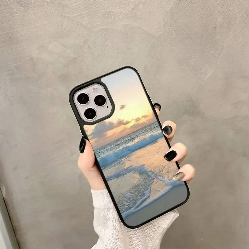 

Waves Phone PC&TPU For iPhone6 7 8 x 11 12Cover Fundas Coque