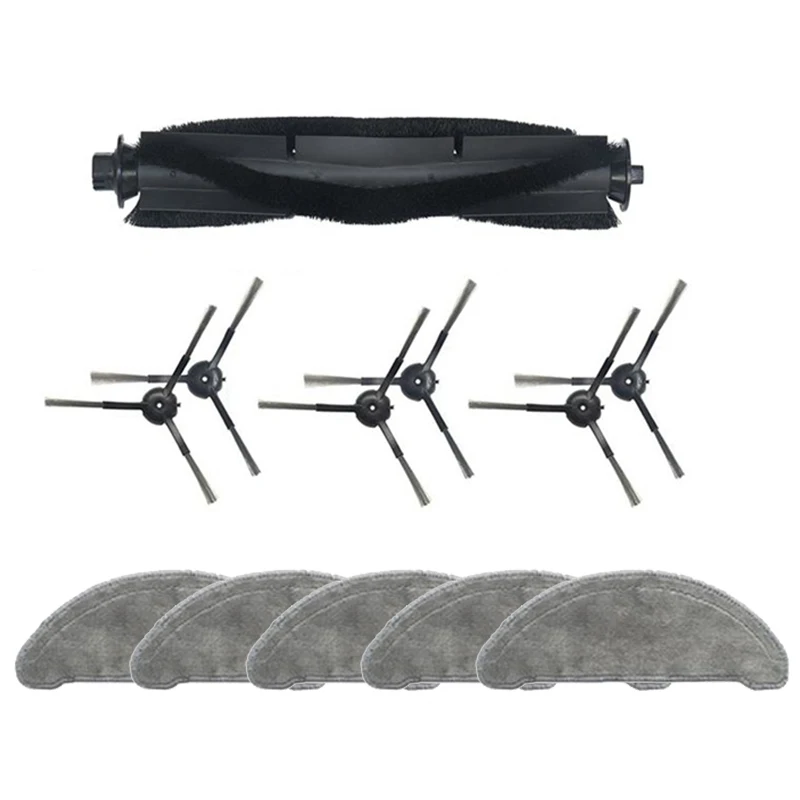 

12Pcs Main Roller Mop Pad Rag Cloth Side Brush Replacement Parts for Xiaomi Roidmi Eve Plus Robotic Vacuum Cleaner