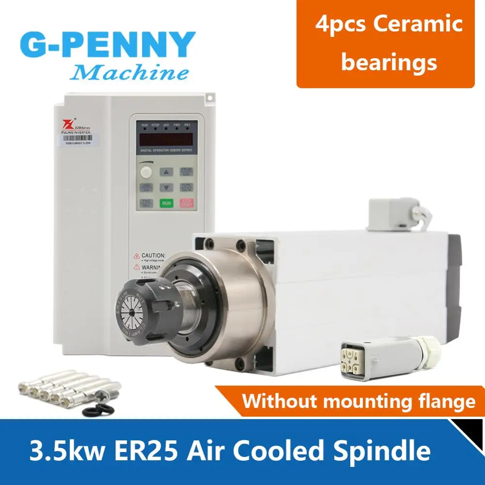 Новое поступление! Комплект шпинделя с воздушным охлаждением 220 кВт ER25 4