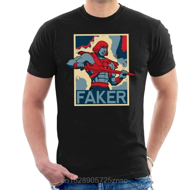 Напечатанная футболка с надписью He Man Political Poster Мужская masculina wo men camiseta | одежда
