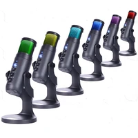 d 950 usb microphone stand gaming live streaming rgb light condenser type c professional mute for recording pc computer chat