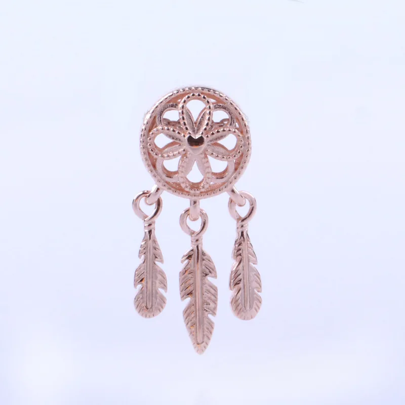 

Genuine 925 sterling silver Sacred Tassel Dream Catcher Charm fit original bracelet DIY Jewelry
