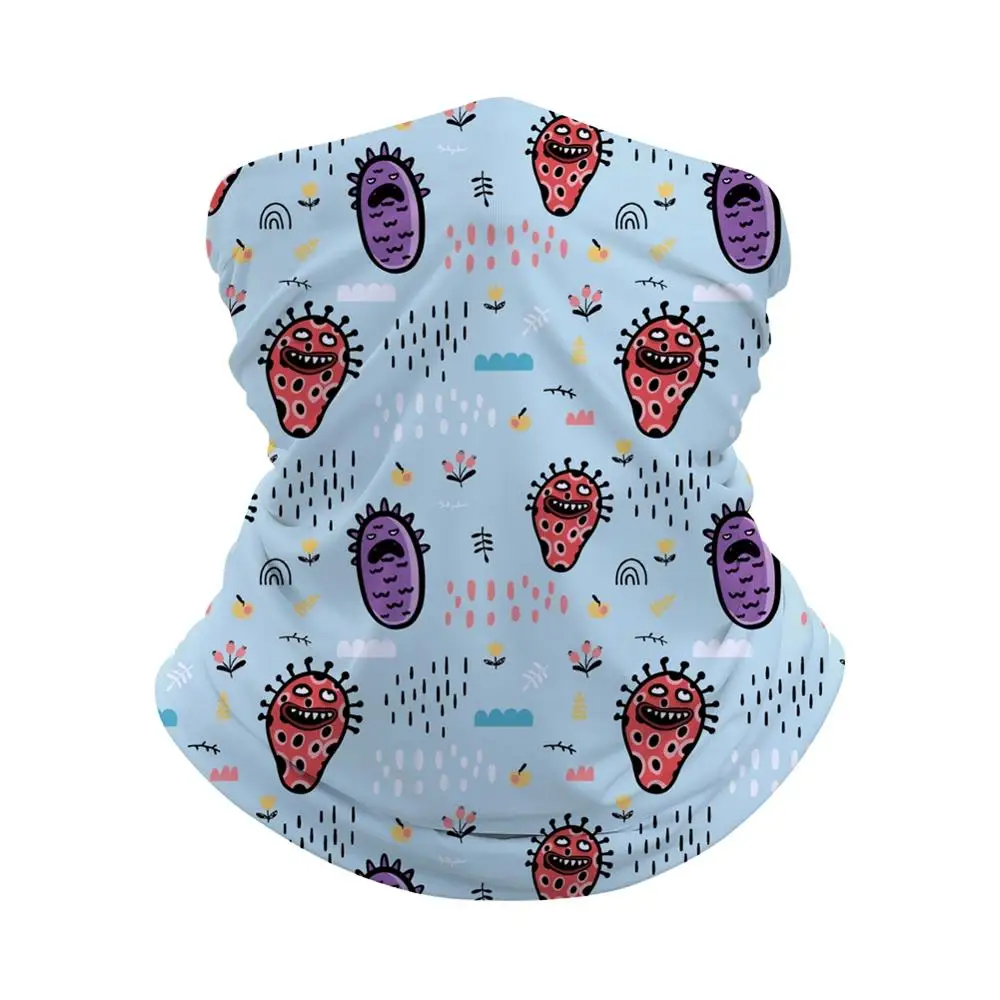 Штаны с принтом мультяшного монстра детская бесшовная бандана повязка на голову