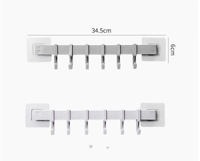 1 шт. Многофункциональный Кухня крюк для хранения держатель 6 Крючки настенный