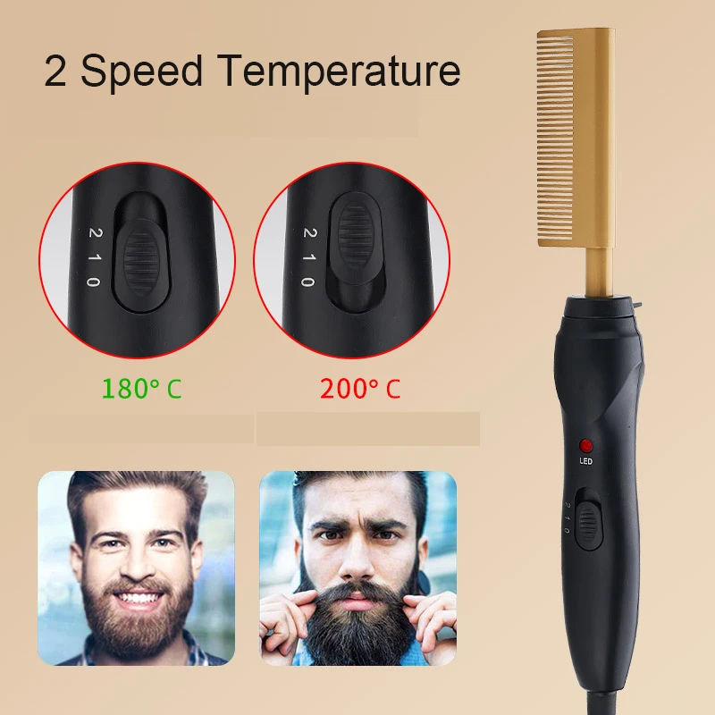 Горячая электрическая выпрямляющая термопрессованная расческа керамическая