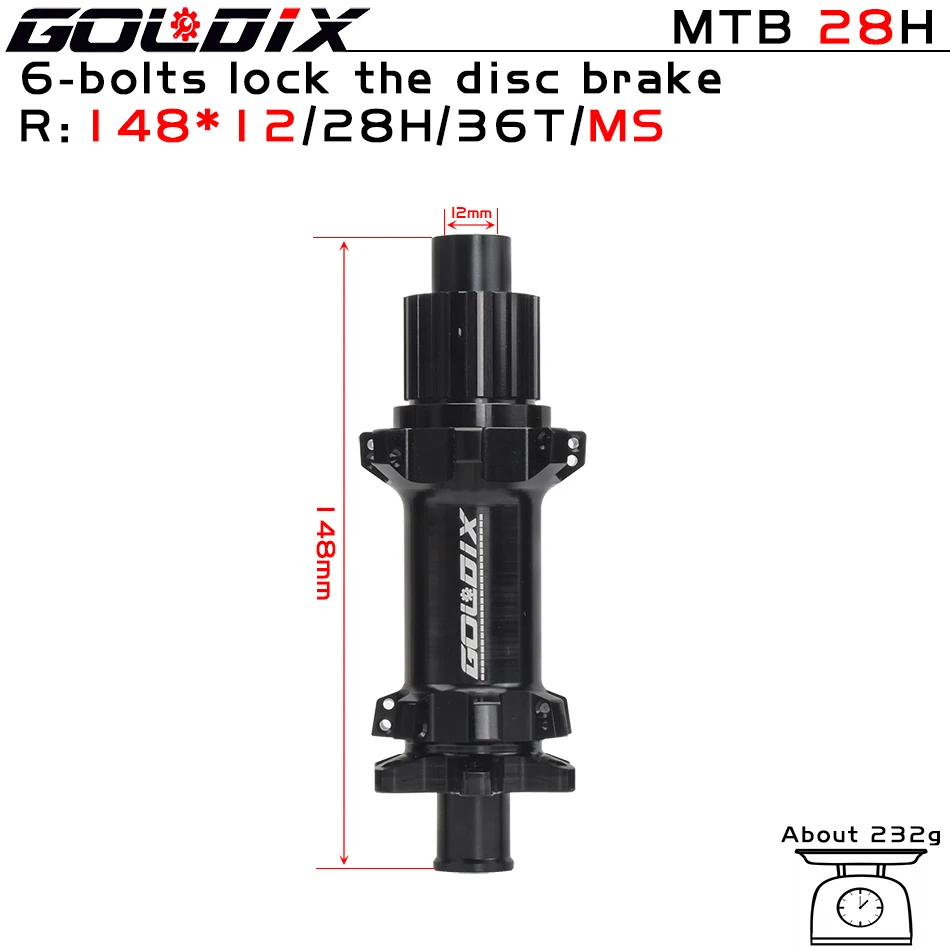 Горный велосипед GOLDIX 28H DT350 240 MS XD HG уплотненный подшипник ультралегкий 350 г