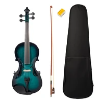 44 violin fiddle basswood violin set rosin brazilwood bow canvas violin case musical instrument blue black