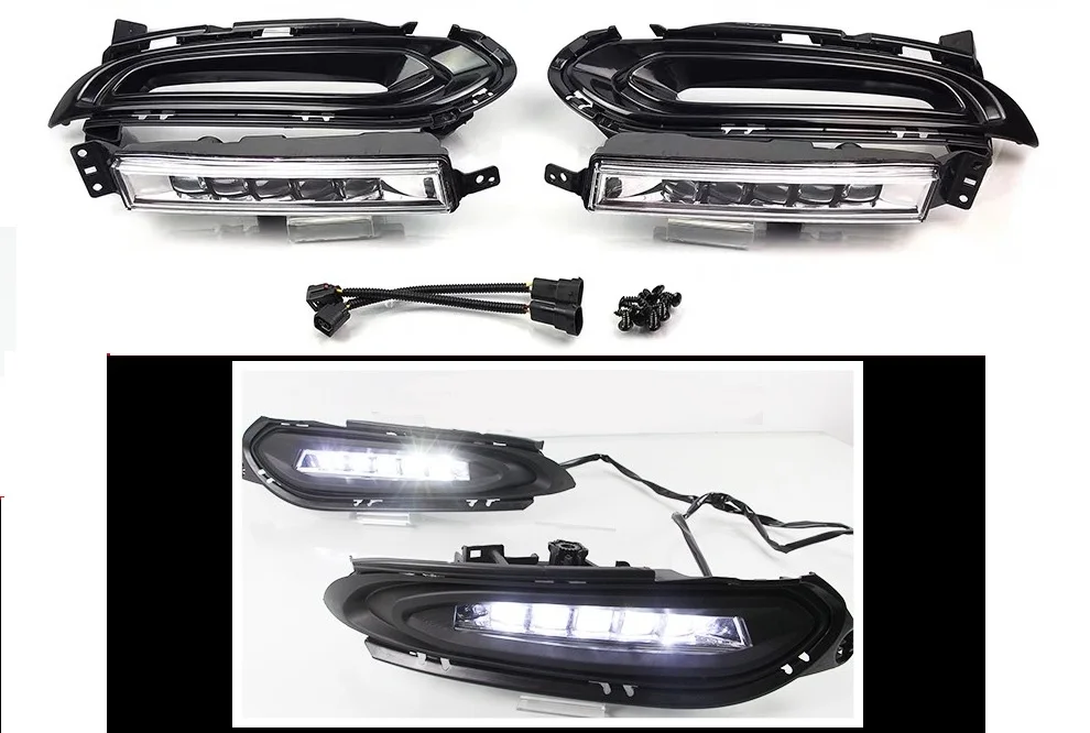 

DRL для Honda HRV HR-V Vezel 2015 2016 2017 2018 12V светодиодный ные Автомобильные дневные ходовые огни противотуманные фары с дневным сигналом поворота