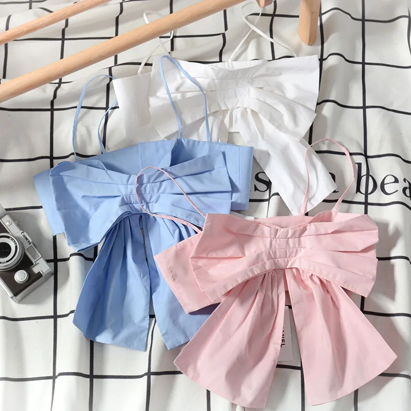 

New summer 2021 minus age splicing pure color bowknot design brief paragraph cultivate morality Bertha condole belt