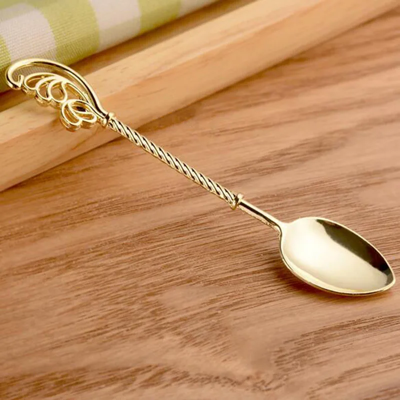 Металлическая кофейная ложка в стиле ретро 4 шт./компл. | Дом и сад