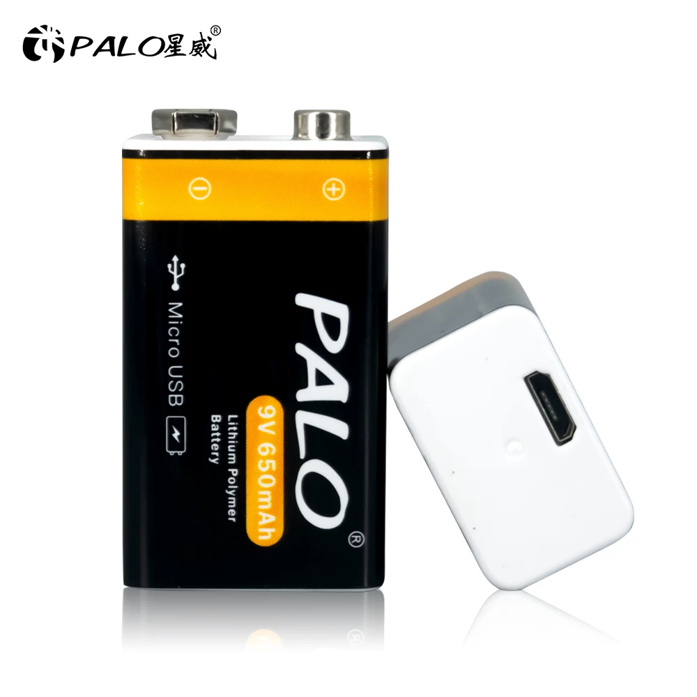 Литий-ионная аккумуляторная батарея PALO 650 мА · ч 9 В 6F22 для радиоуправляемых