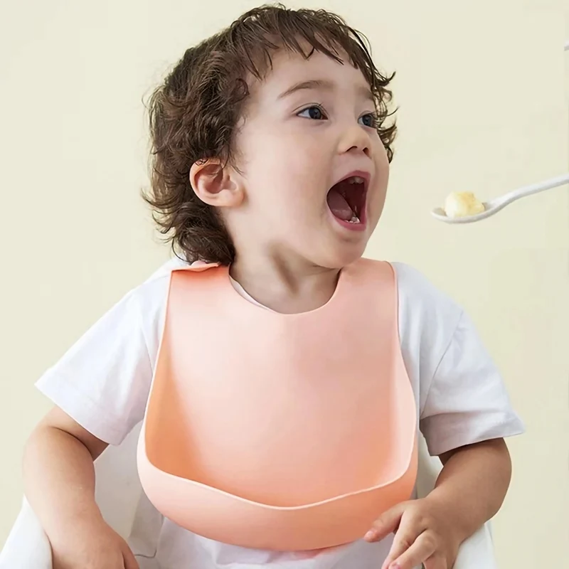 Baby Silicone Dinnerware Waterproof Breastplate Bib Tableware For Kid Solid Infant Bandana Bib BPA Free Newborn Feeding Products