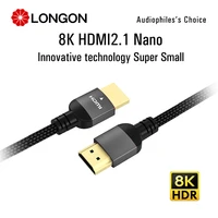 longon 8k hdmi 2 1 cable 4k 120hz 48gbps hdmi cables hdmi 2 1 cable for ps5 rtx3080 rtx3090 8k tv switch small cable 0 5m 1m 2m