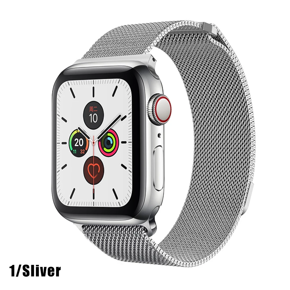 Миланская петля для apple watch серии 1 2 3 4 5 ремешок для iwatch ремешок из нержавеющей стали магнитная пряжка 38 мм 40 мм 42 мм 44 мм браслет