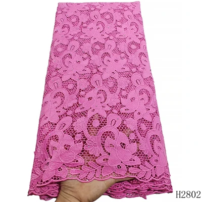 Tissu africain broderie coton нигерийский шнур кружевной ткани высокое качество Гипюр Вышивка Французская ткань кружево для вечернего платья - Цвет: As Picture