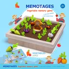 2021 Детские деревянные игрушки, развивающие Игрушки для раннего развития, веселая память о овощах, шахматная игра, ферма, редис, настольная игра