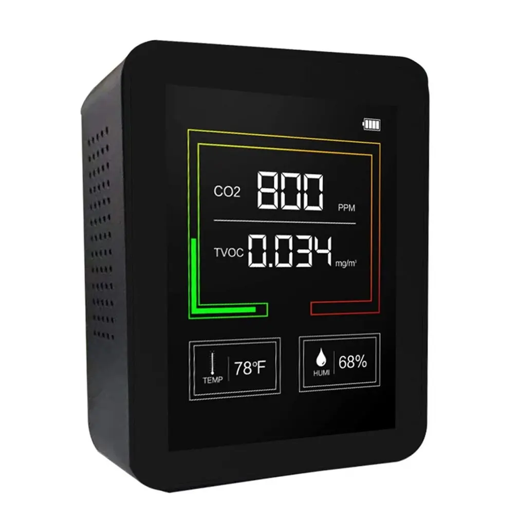 

Air Quality Carbon Dioxide Monitors Four In One Carbon Dioxide Hygrometer Combined Pollution Instrument Temperature Sensor