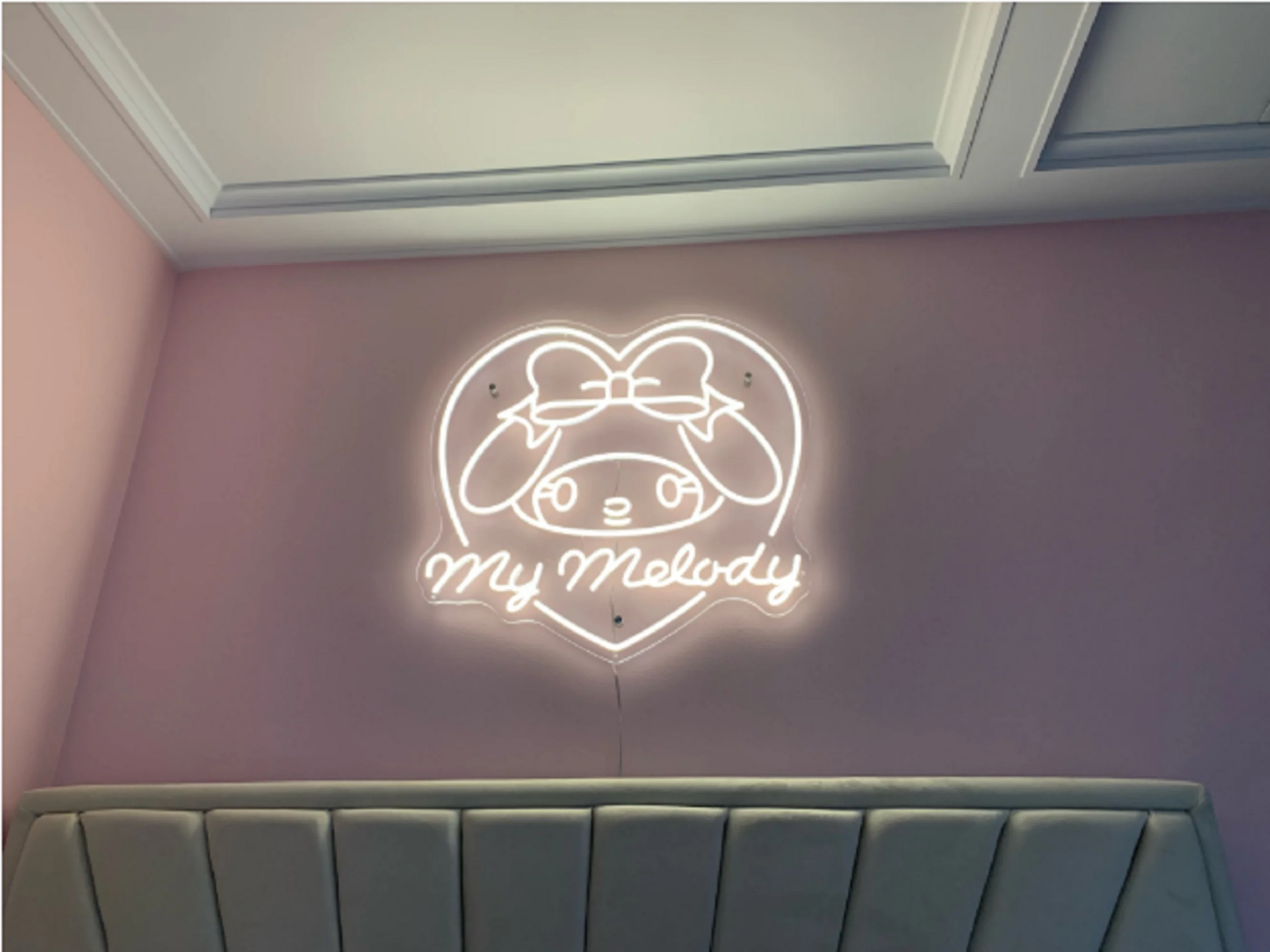 

Custom My Melody Anime Led Kawaii Cute Neon Sign Light Decor Indoor Room Wall Hanging Girl Gift Birthday Home Room Bedroom Neon