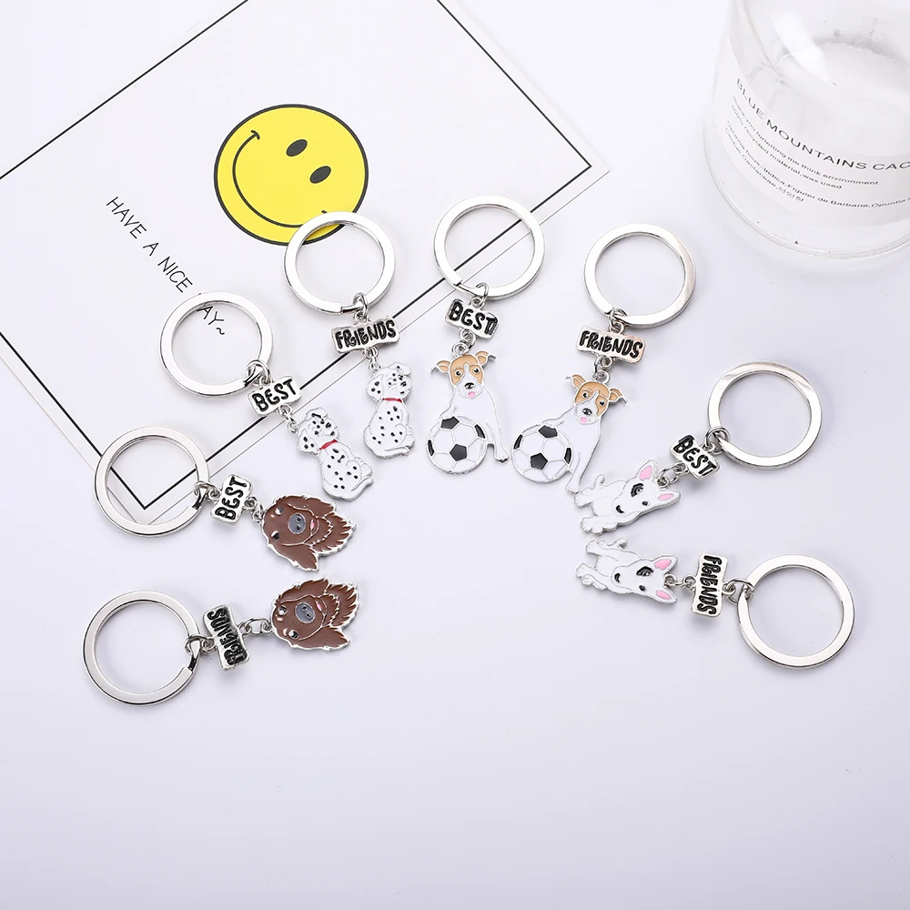 2 шт./лот модный брелок для домашних питомцев собака пара милых лучший друг