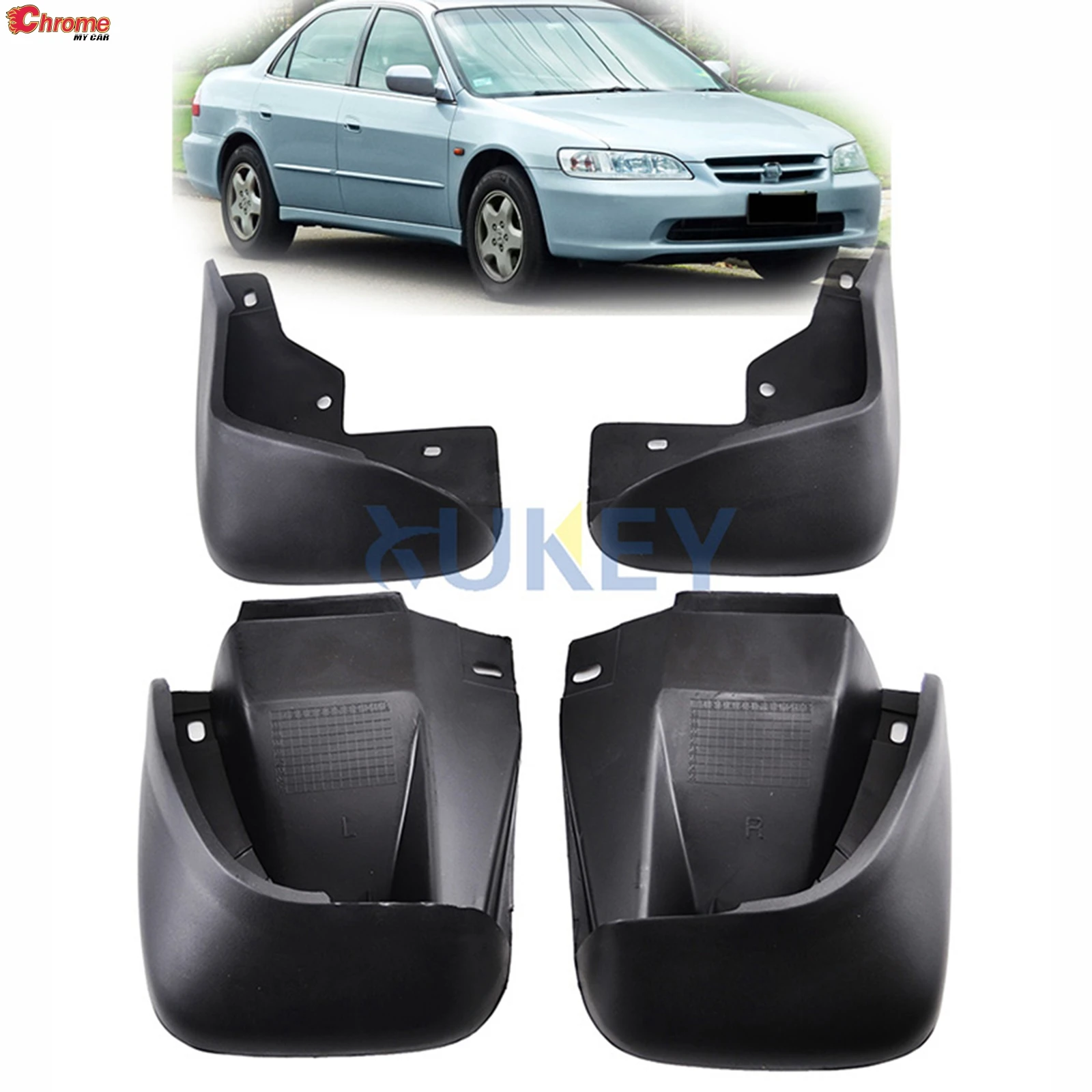 

Комплект литых брызговиков для Honda Accord 4 door sedan 1998 1999 2000 2001 2002, брызговики, брызговики, передний и задний брызговики