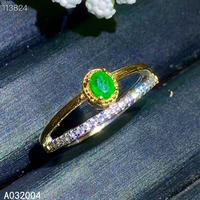 kjjeaxcmy fine jewelry 925 sterling silver inlaid natural gemstone emerald female miss girl woman new ring elegant