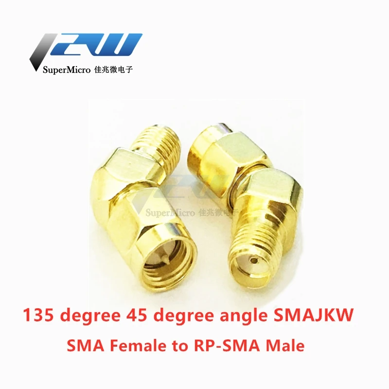 WIFI передача карт FPV SMA RPSMA штекер гнездовой угловой адаптер 45 135 градусов косый