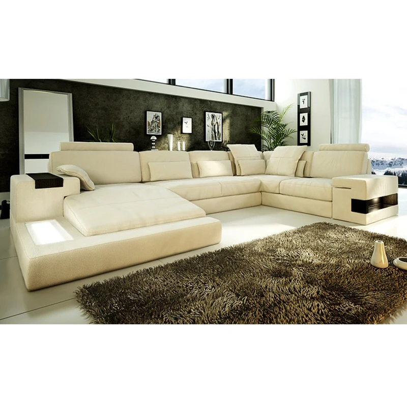 Высокий класс мебель для гостиной современный кожаный диван|Диваны гостиной| |