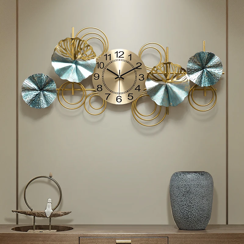 

Gold Oversized Wall Clock Silent Unique Art Wall Clock Fashion Luxury Wall Clock Simple Nordic Zegar Na Sciane Home Decor DE50ZB