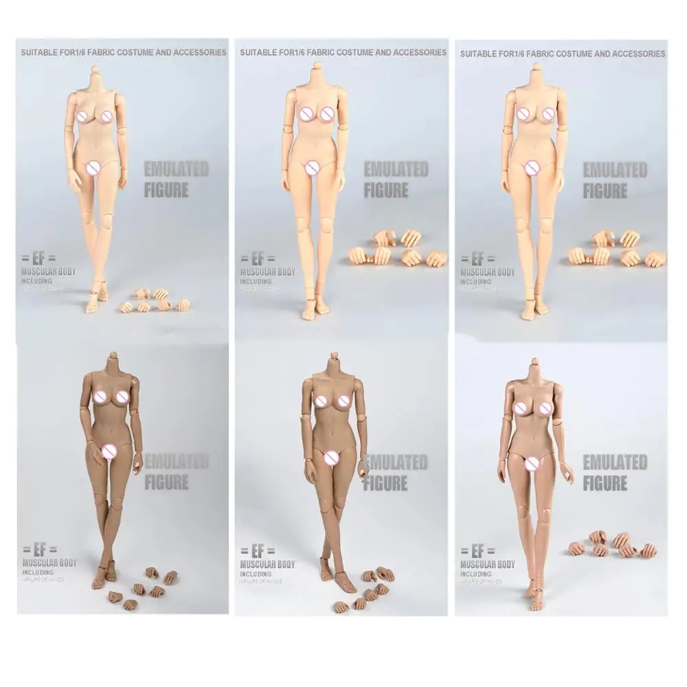 

1/6 TQ0515 Female Figure Semi-Silicone Body Pale and Healthy Skin Different Sizes Of Breasts 12" Action Figure Body