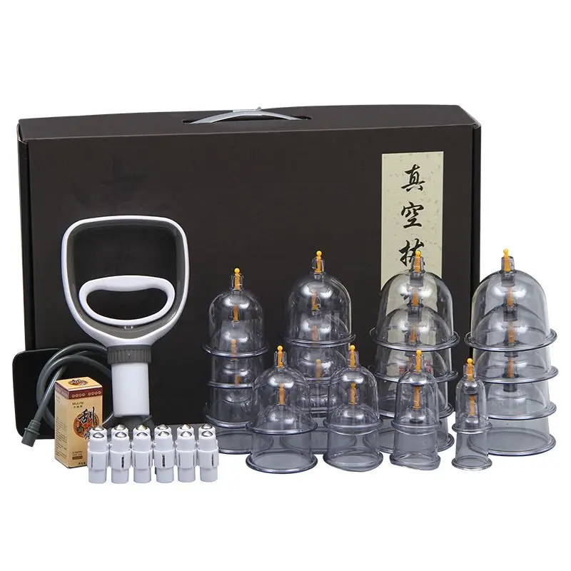 

24 Cans Professional Vacuum Cupping Set Thicker Jars Magnetic Aspirating Cupping Medical Acupuncture ventosa Suction Cup Massage