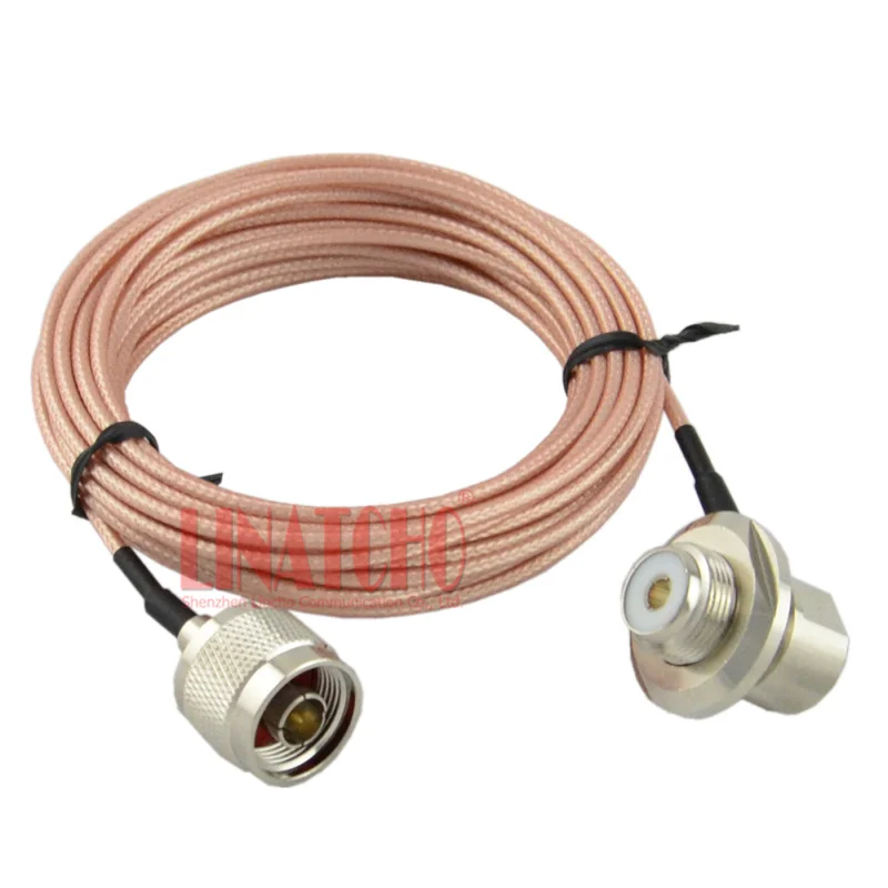 5 Meters RG316 50ohm Low Loss Coaxial Cable for Mobile Radio FT-7800 FT-7900 Antenna N Male to UHF SO239