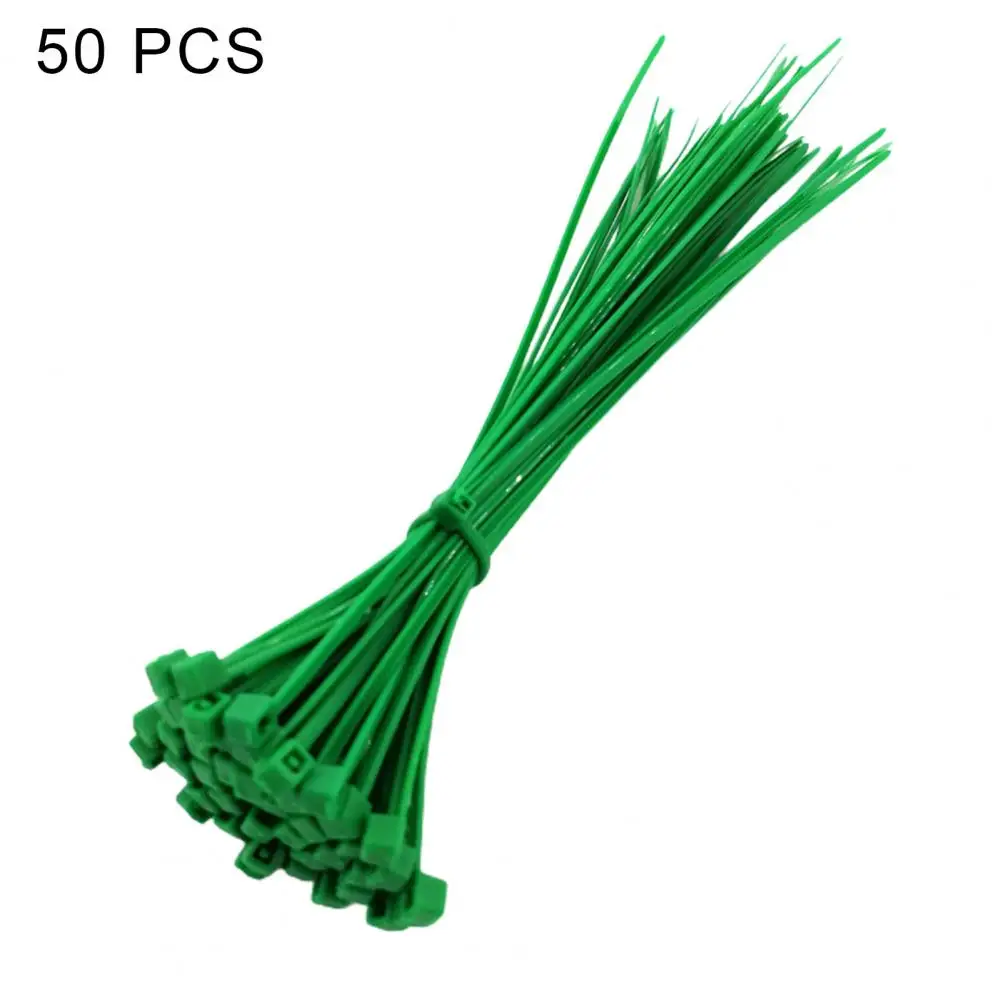 

50Pcs Twist Ties Adjustable Self-locking Plastic Garden Flower Wires Set for Plants