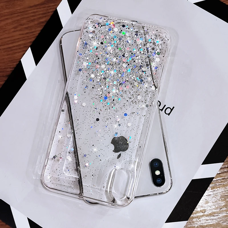 Роскошный блестящий силиконовый мягкий чехол для iPhone 12 Mini 11 Pro Xs Max X Xr 7 8 6s 6 Plus Se 2020
