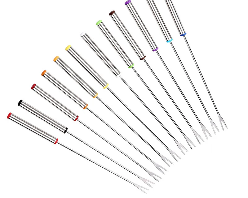 Нержавеющая сталь вилка для шоколада горячий горшок вилки сыр фруктов и