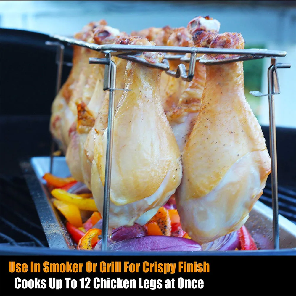 Подставка для куриных крыльев и ножек 14 ячеек из нержавеющей стали духовки