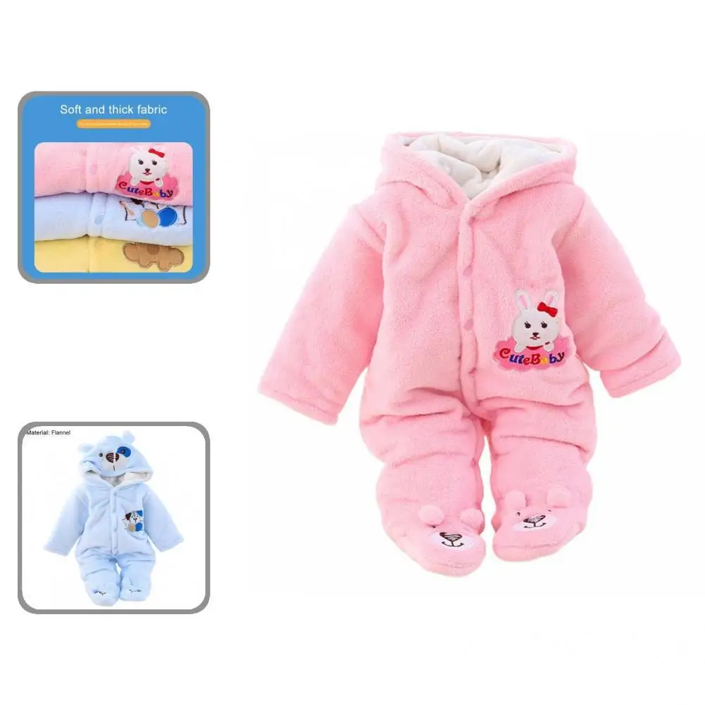 

Baby Jumpsuit Cartoon Design Cute Keep Warm Toddler Long Romper Suit Toddler Bodysuit Infant Clothing