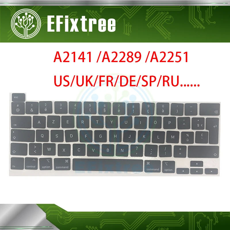 

Laptop A2141 A2289 A2251 Keycap Keycaps For Macbook Pro Retina 13" 16" Keys Key Cap US UK Russian French German Spanish Swiss