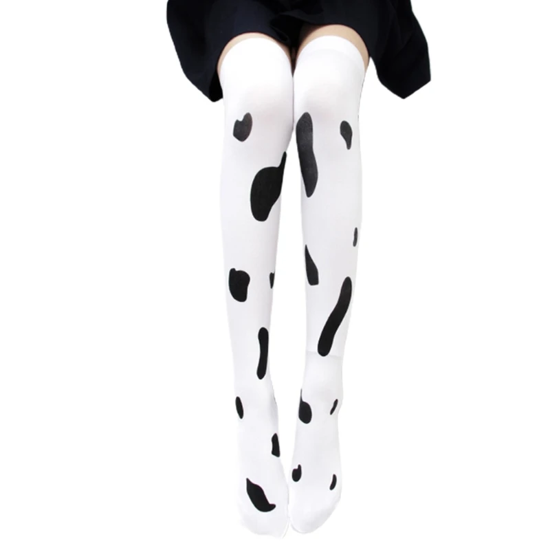 

Женские чулки выше колена в стиле "Лолита" 85WB, пикантные длинные чулки в молочный горошек для косплея